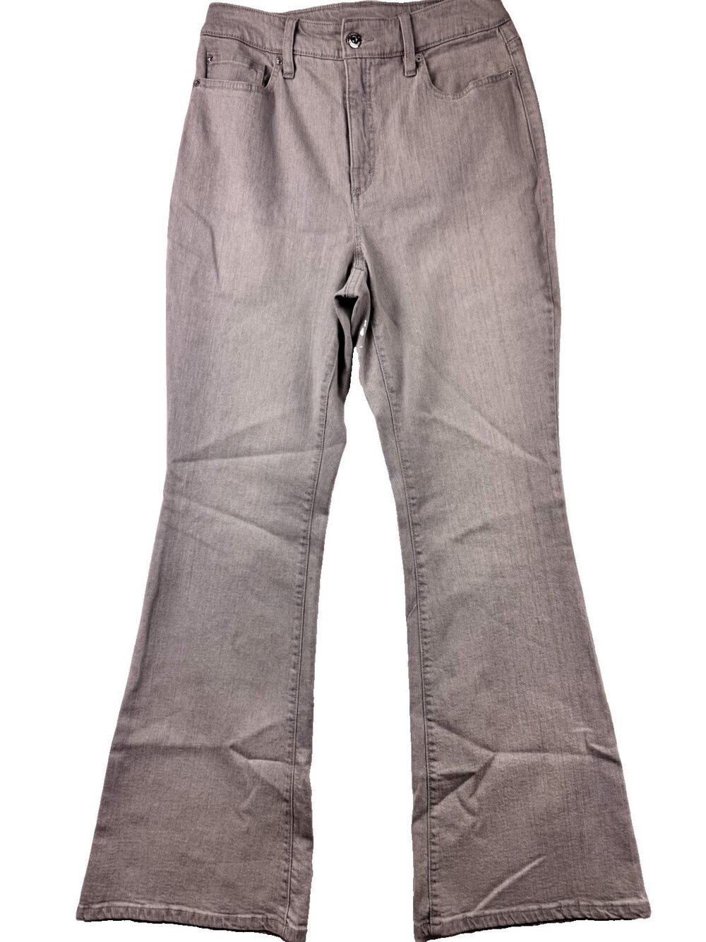INC International Concepts Jeans Womens 8/29 Flare High Rise Light Grey Wash